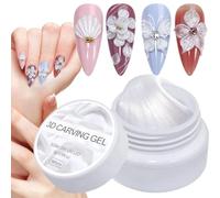 Gel De Uñas 3D Para Uñas De Boda, Fortalece La Resiliencia De Las, 1 Pieza, Gel Moldeador Nacarado, Crema Para Esculpir Cutículas, Fácil Uso, Para Extensión Tallado Cuidado De Belleza Manicura Ar