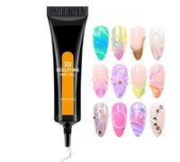 Gel De Uñas 3D,Productos De Belleza 3D De Larga Duración - Pegamento Para Diseño De Uñas Con Estrás 15 ml - Para Salón Casa Fiesta Fotos Diarias Bodas Viaje Principiantes Profesionales