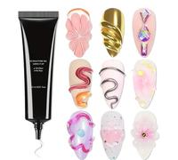 Gel de uñas con diamantes de imitación: adhesivo transparente 3D de 15 ml, pegamento para dijes que no se limpia, acabado duradero de secado rápido para esculpir | Suministro de belleza profesional pa