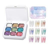 Gel de uñas con palmaditas | Degradado 9 Colores Con Pigmento Intenso De Larga Duración 15 Ml | Gel de Uñas Patting Hazlo Tú Mismo | para Salón, Hogar, Viaje, Estudio, Bodas, Vacaciones, Graduación, C