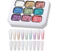 Gel de uñas con palmaditas,Pigmento Intenso 9 Colores En Degradado 15 Mililitros - Gel de Uñas Patting Hazlo Tú Mismo | Para Chicas Mujeres Principiantes Manicura Viaje Hogar Estudio Bodas Graduación