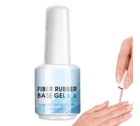 Gel de uñas de fibra: constructor de reparaciones transparentes, capa base fuerte, 15 ml de tecnología de cura UV LED | Suministros de manicura para el hogar de gel para salón.