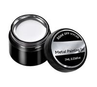 Gel de uñas, gel reflectante, color de uñas, pintura cromada, brillo metálico de 7 ml con acabado brillante, esmalte plateado efecto espejo para manicura moderna y arte profesional