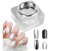 Gel de uñas plateado - 8 ml de gel de manicura brillante | Esmalte de uñas con brillo espejo cromado - Para uso en el salón en la vida cotidiana en viajes en en citas para manicura