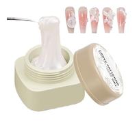 Gel de uñas Solid Builder, Gel de esculpir de uñas 3D | de extensión de duras 3D sin punta - 5G Suministros de manicura blanca seca fácil para moldear tallado