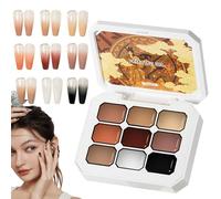 Gel de Uñas Sólido - Kit de 9 Tonos Cremosos para Pintar Uñas,Suministros De Belleza Secado Rápido Resistente Para Salón Bodas Viaje Hogar Citas