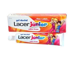 Gel Dental Lacer Junior Fresa 75 Ml - Higiene Dental Infantil Diaria