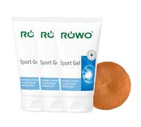 Gel deportivo RÖWO refrescante para deportes y musculatura cansada (300 ml) | Gel refrescante para deportes y musculatura cansada con aceite de menta, árnica y equinácea + esponja Olanmarp