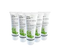 Gel Dérmico Aloe Vera 5x200ml | Hidratación Profunda y Calmante | Aloe Vera Ecológico de Canarias | Fórmula Vegana, Sin Parabenos | Rápida Absorción para Todo Tipo de Piel