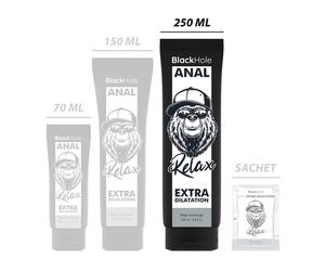 Gel Dilatador Anal Base Agua Black Hole 150ml - Confort Intenso, Contenido 250 ml