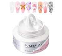 Gel Escultor Para Uñas | 60ml Gel Sólido Para Extensiones De Uñas | Builder Manicura No Pegajoso 3D Para Mujeres Creación Manos Pintado Extensión Modelado Diseño Salón Casa