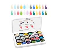 Gel Esmalte Uñas - 24 Cavidades Paleta Punteo | 50ml Geles Pintura Degradado | Sin Limpieza Curado UV LED Arte Uñas Gradiente | Uso Casa & Salón, Larga Duración Diseño Belleza Diaria