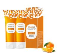 Gel exfoliante de naranja natural, gel exfoliante de naranja, exfoliante hidratante profundo con enzimas, gel exfoliante corporal facial crema para limpieza de poros, humedad (2 unidades, 100 ml)