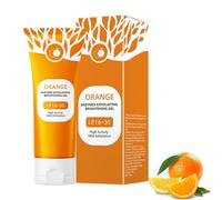 Gel exfoliante de naranja natural, gel exfoliante naranja, exfoliante hidratante profundo con enzimas, crema exfoliante corporal facial, limpieza de poros, humedad (1 unidad, 100 ml)