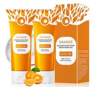 Gel Exfoliante Facial de Naranja Natural, 2 Piezas Gel Limpiador Facial, Orange Facial Exfoliate Gels, Nutre e Hidrata, Anti Puntos Negros e Impurezas, Limpia la Piel en Profundidad Para Cara y Cuerpo