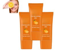 Gel exfoliante facial, exfoliante blanqueador con aroma a naranja, limpieza profunda, elimina puntos negros, hidrata la piel, ilumina, apto para todo tipo de piel.