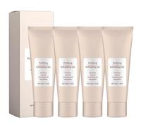 Gel exfoliante limpiador, exfoliante facial, gel exfoliante suave para todos los tipos de piel, limpieza profunda, hidratante con fórmula suave, revelar belleza natural (4 unidades)