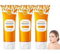 Gel Exfoliante Natural de Naranja,3pcs Orange Facial Exfoliate Gels,Orange Exfoliating Gels,Gel Exfoliante de Naranja, Exfoliante Facial Hidratante y Purificante,Exfoliante Facial de Naranjas