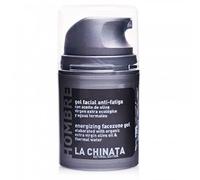 Gel Facial Antifatiga para Hombre - La Chinata - Revitaliza Piel Cansada - Con Aceite de Oliva Virgen Extra, Aguas Termales y Extracto de Olivo - Textura Ligera y Absorción Rápida - Uso Diario 50 ml