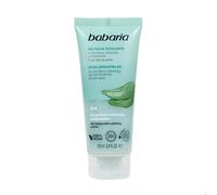 Babaria - Exfoliante Facial Con Aloe Vera 100ml, Elimina Células Muertas e Impurezas | Gel Limpiador Facial Con Particulas Exfoliantes Biodegradables | Limpiadores Faciales 100% Vegano