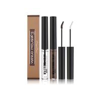 Gel fijador de cejas impermeable a prueba de sudor no removible líquido fijador de maquillaje incoloro crema fijadora de cejas para principiantes transparente (02#Café negro)