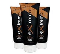 Gel Fijador Extra Fuerte 250 ml - Fijación Duradera y Brillo Natural sin Residuos - Peinados Estables Todo el Día para Todo Tipo de Cabello (3 Unidades)