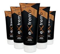 Gel Fijador Extra Fuerte 250 ml - Fijación Duradera y Brillo Natural sin Residuos - Peinados Estables Todo el Día para Todo Tipo de Cabello (5 Unidades)