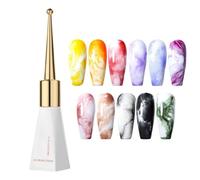 Gel Florecimiento para Uñas, 10ml Efectos De Difusión Esmalte De Uñas Gel, Curado Rápido Belleza Mujeres Niñas Esculpido Pintado Arte Manicura Verano Hogar