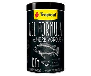 Gel Formula FOR HERBIVOROUS Fish 1000ML / 105G (3x35g) - Alimento en Gel para la preparación por su Propia Cuenta, con Alto Contenido de Algas (36%), para Peces herbívoros y omnívoros