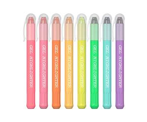 Gel Highlighter Pens, Feela 8 Biblia Highlighters Pastel marcadores surtidos Kit de estudio de colores