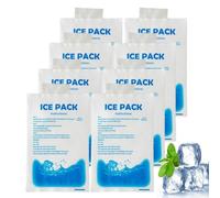 Gel Ice Pack, Cooling Vest Insert, Reusable Chill Pads, Long-Lasting Freeze, Flexible Gel Design, Ideal for Outdoor Running, Food Shipping and Summer Fishing Work, 8 Pieces