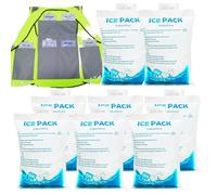 Gel Ice Pack, Reusable Cooling Inserts, Cold Pads, Freezable Pads, Summer Chill Accessories for Running, Outdoor, Beach, Shipping, Food, Work, Travel, Sports, 3.94x5.91 Inches