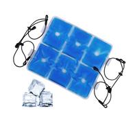 Gel Ice Pack, Soft Cooling Cold Pad, 9.65x8.66x0.39 Inches Flexible Reusable Liner with Adjustable Fit, Lightweight Chill for For Travel Home Commute Picnic Workplace