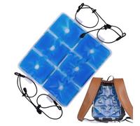 Gel Ice Pack, Soft Reusable Cold Packs with Adjustable Cooling Pad Liners, 9.65x8.66x0.39 Inches Portable Ease for Sports Injuries, Commute, Travel, Home, Workplace, Students, Outdoor Heat