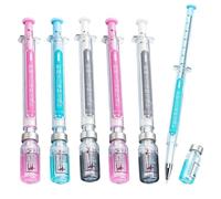 Gel Ink Pen, Smooth Writing Stationery, 6 Piece Fine Tip Writing Pens, Quick Dry Ink Pen Office School Note Taking Supplies for Journaling Business Meeting Scrapbooking Boys Girls Teens Use 0.038cm