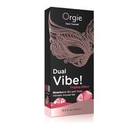 Gel Íntimo Vibrador con Sabor a Gin Tonic de Fresa - Dual Vibe Kissable | Efecto Vibrante Nivel 6, Estimulante Oral y para Parejas | 15ml | Lubricante Besable con Aloe Vera y Plantas Amazónicas