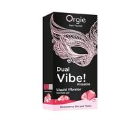 Gel Íntimo Vibrador con Sabor a Gin Tonic de Fresa - Dual Vibe Kissable | Efecto Vibrante Nivel 6, Estimulante Oral y para Parejas | 15ml | Lubricante Besable con Aloe Vera y Plantas Amazónicas