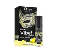 Gel Íntimo Vibrador con Sabor a Gin Tonic de Limón - Dual Vibe Kissable | Efecto Vibrante Nivel 5, Estimulante Oral y para Parejas | 15ml | Lubricante Besable con Aloe Vera y Plantas Amazónicas