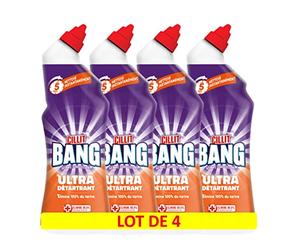 Gel limpiador del WC, de la marca Cillit Bang, anti-cal. 750 ml, lote de 4