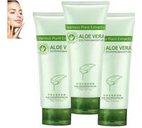 Gel limpiador exfoliante de aloe vera, exfoliante profundo de aloe vera, gel limpiador de aloe vera, gel exfoliante suave para el cuidado de la piel facial y corporal.