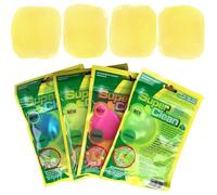 Gel Limpieza para Teclado 4 Piezas, Gels Limpiador de Polvo para Interior Coche, Limpieza Coche para Interiores,Teclado,Ordenador, Slime Limpiador Teclado Universal Polvo, Car Cleaning Gel (Amarillo)