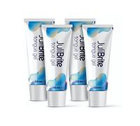 Gel lingual JuliBrite (50ML) | Ayuda a combatir el mal aliento (halitosis) | Lengua blanca | Aliento fresco | Raspador lingual | Limpiador lingual (pack de 4)