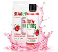 Gel Lubricante Aroma Fresa,Lubricante Íntimo Sabor Fresa a Base de Agua,Fórmula Hidratante y Sensorial, Textura Cristalina que No Pega,Fácil de Limpiar y Respetuoso con la Piel,Rosa