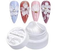 Gel Modelador 3D, Gel para Uñas 3D 5g con Perlas, Arte de Manicura con Extensión No Pegajosa en Perla para Principiantes y Bodas