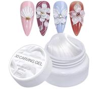 Gel Moldeador para Uñas - Gel Sólido 3D De 5g Para Construcción De Uñas,Arte de Manicura con Extensión No Pegajosa en Perla para Principiantes y Bodas