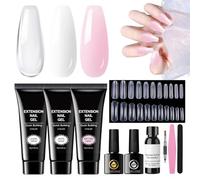 Gel Nail Extensions Kit, Builder Sculpting Set With Long-Lasting Glue And Tools, Adjustable Kit, Perfect For Salon And Home Use By Beginners And Girls, Perfect Kit