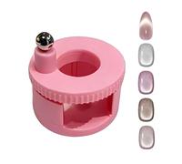 Gel Nail Magnet, 360 Degree Rotating Manicure Tool, Glass Bead Art Gadget, Beginners Women Girls Accessory, Home Salon Art Studio Device, Compact Practice Beauty Equipment Accessories for Daily Usage