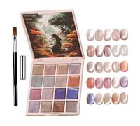 Gel Nail Palette, Solid Nail Polish, 16 Colors Magnetic Manicure Painting Kit for Women, Girls, Home, Travel, Parties, Beginners, Professional, 22.4g Multicolor 1 Set