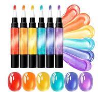 Gel Nail Pens Set - 6 Piece Quick Dry Nail Varnish Pens | Nail Varnish Pens Set Nail Pen for Beauty & Personal Care Home Salon Girls Travel Beginner Art