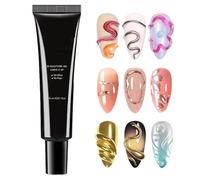 Gel Nail Polish, 3d Sculpting Gel, Strong Adhesion Flexible Uv Compatible Compact Long Lasting Vibrant Colors Creativity, Nail Polish Tools for Women Girls Beginners, 15Ml, Black